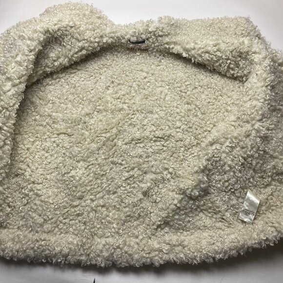 FREE PEOPLE Kiki Faux Leather Jacket with High Pile Fleece Trim Size L - Picture 7 of 10